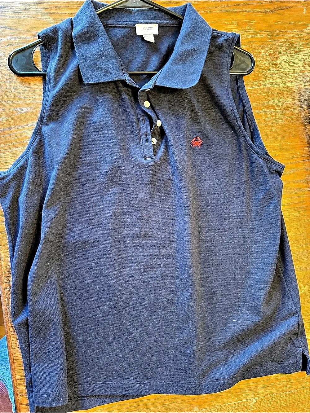 J.Crew Women's Polo Sleeveless Blue XL